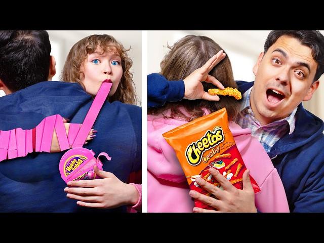 HOW TO SNEAK SNACKS FROM YOUR FRIENDS | SNEAKING EVERYTHING EVERYWHERE BY CRAFTY HACKS PLUS