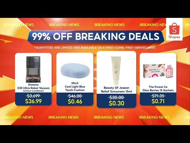 Shop 99% Off Breaking Deals with Shopee