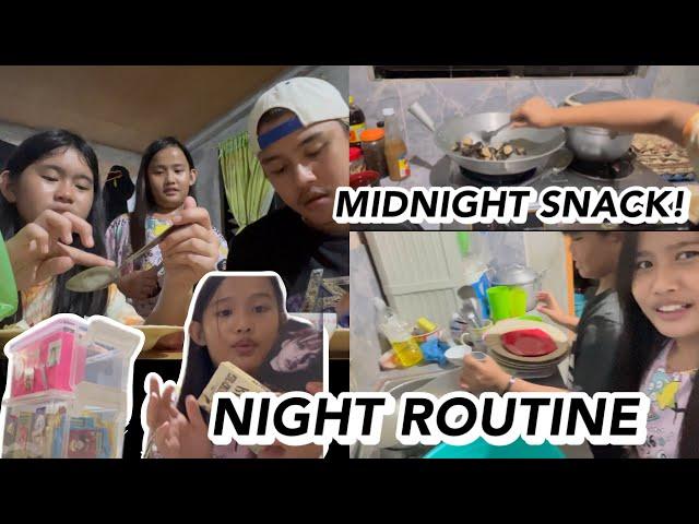 CABASE FAM NIGHT ROUTINE! (MIDNIGHT SNACK + KULITAN!) | Grae and Chloe