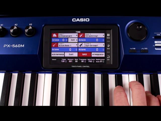 Casio Privia PX-560 - Tone Select, Layer, Split, Registrations