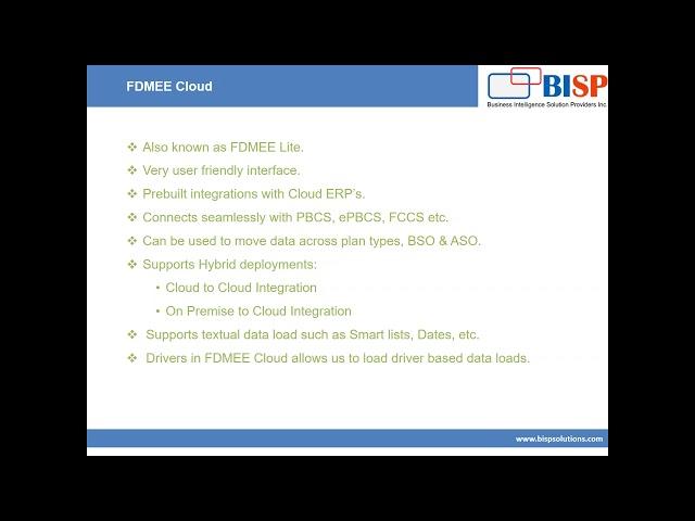FDMEE Cloud Overview   Oracle EPM FDMEE