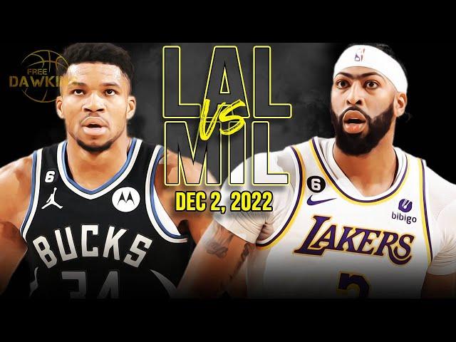 Los Angeles Lakers vs Milwaukee Bucks Full Game Highlights | December 2, 2022 | FreeDawkins