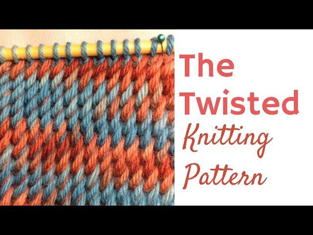  The Twisted Knitting Stitch Pattern - Slanted Knitting Stitch 