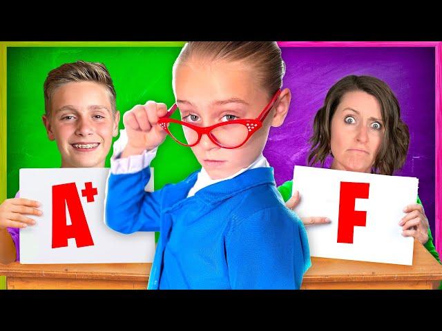 Ava is The Substitute Teacher (K-City Family Challenge!)