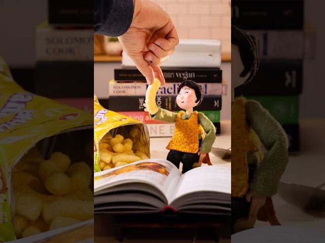 Tiny Grandma loves snacks. Behind the Scenes with Banana Kick  #stopmotion #BTS