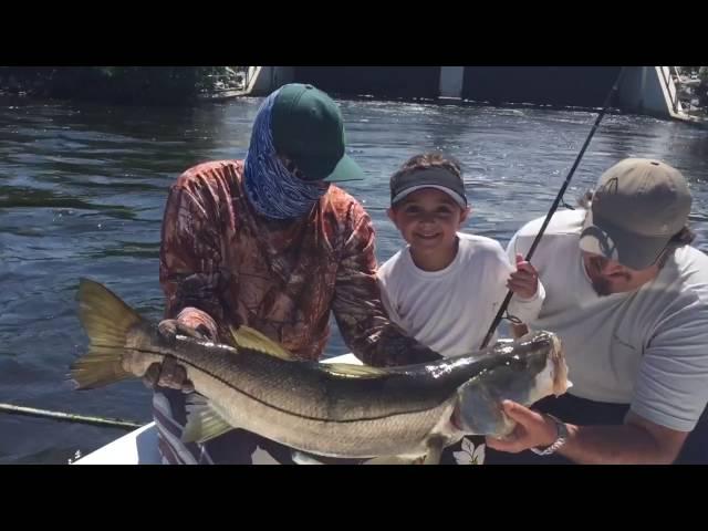 5 Year Old Catches Monster Snook