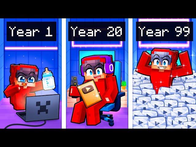 Surviving 99 Years as a YouTuber in Minecraft!