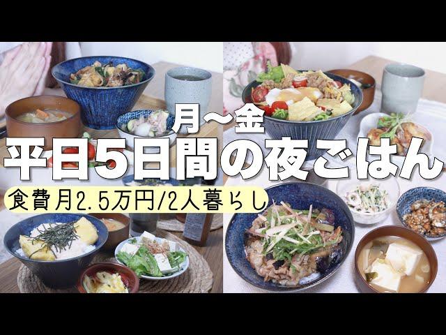 【1週間の夜ご飯】お給料日前の夜ご飯vlog簡単節約丼レシピ【2人暮らし】