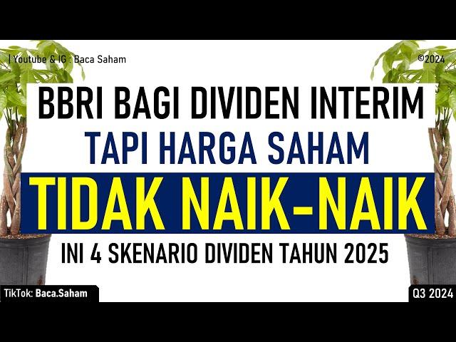 4 Skenario Dividen BBRI Tahun 2025 ! Harga Saham Tidak Naik-Naik