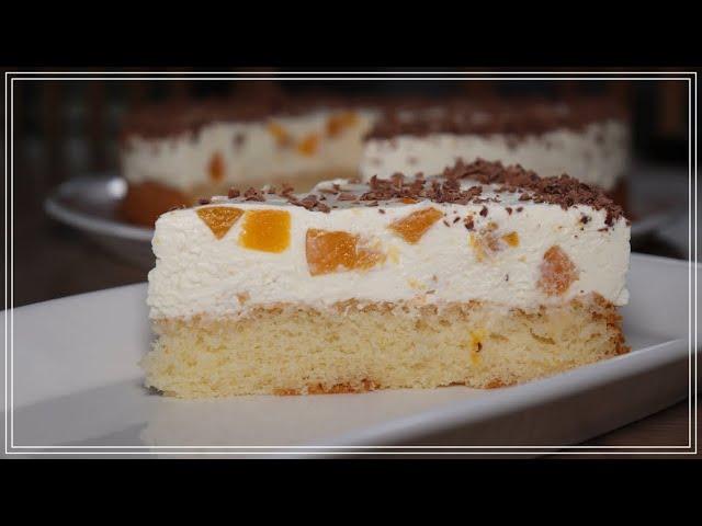 Weltbester Fantakuchen mit Pfirsichen ohne Gelatine / The Best German Fanta Cake With Peaches