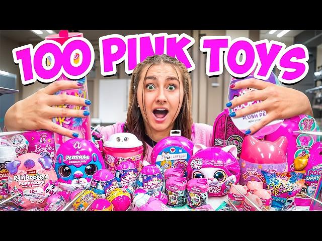 Unboxing 100 *PINK* Mystery toys!! *RARE FINDS*