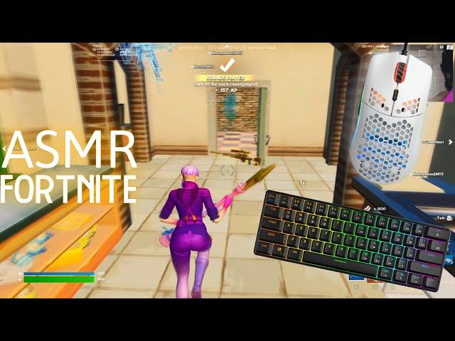 HK GAMING GK61 Mechanical Gaming Keyboard | ASMR Gameplay | Fortnite ASMR Gameplay 