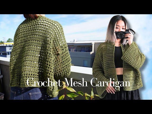 Easy Crochet Mesh Cardigan