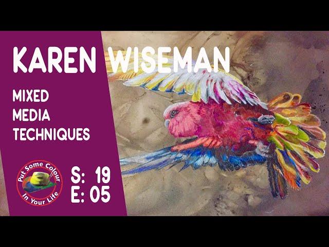 Mixed media art tutorials with Karen Wiseman | Colour In Your Life