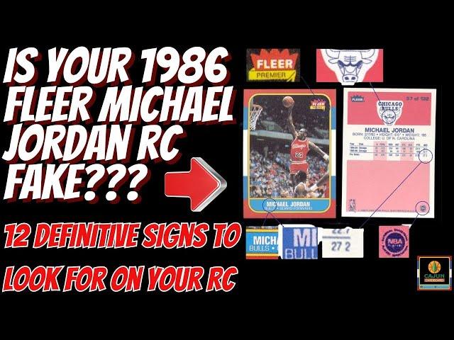 12 Ways to Spot a FAKE 1986 Fleer Michael Jordan Rookie Card