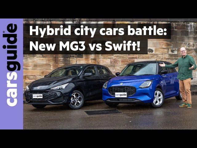 MG3 Hybrid+ vs Suzuki Swift Hybrid 2025 comparison review: Which petrol-electric city car is best?