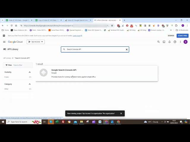 How to set up Google Search Console Api