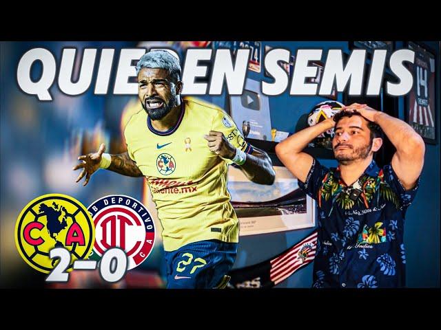 AMÉRICA 2-0 TOLUCA || IDA CUARTOS DE FINAL || REACCIÓN