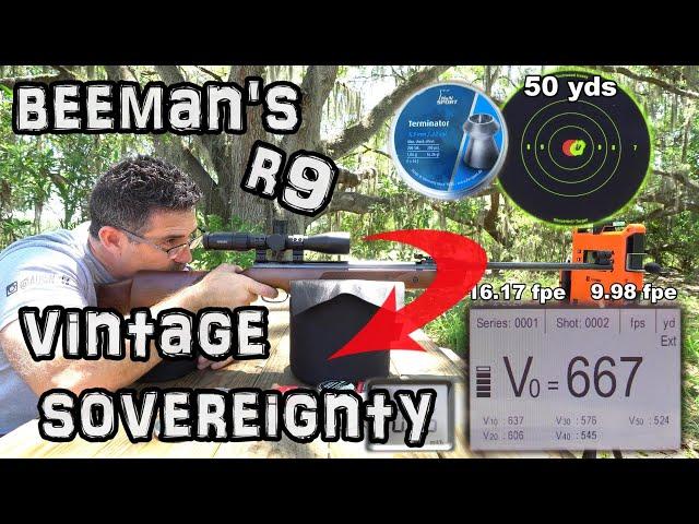 Beeman R9 .22 Air Rifle (Review) + Accuracy TEST - 25 & 50 Yards - Pellet Gun - Break Barrel Airgun