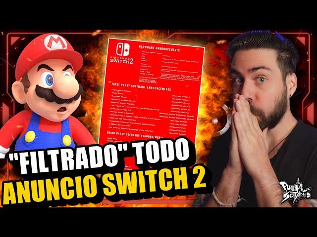 "FILTRADO" TODO sobre la Presentación de NINTENDO SWITCH 2! Potencia, Juegos y más! 100% REAL 4K!