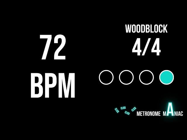 Metronome 72 BPM 4/4 - Woodblock