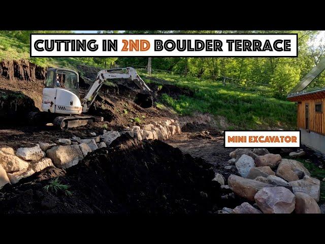 #736 - Boulder Retaining Wall: Cutting In The Second Terrace... First Zip Line At The Ranch (160')