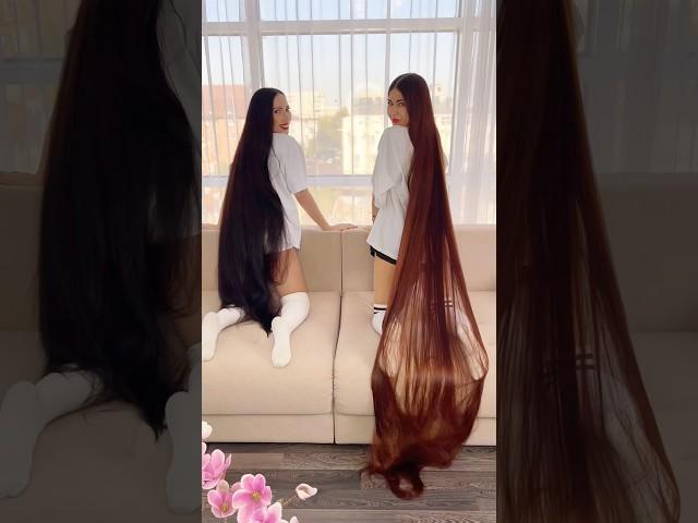 Double Rapunzel Magic! Brunette & Brown-Haired Beauty! 