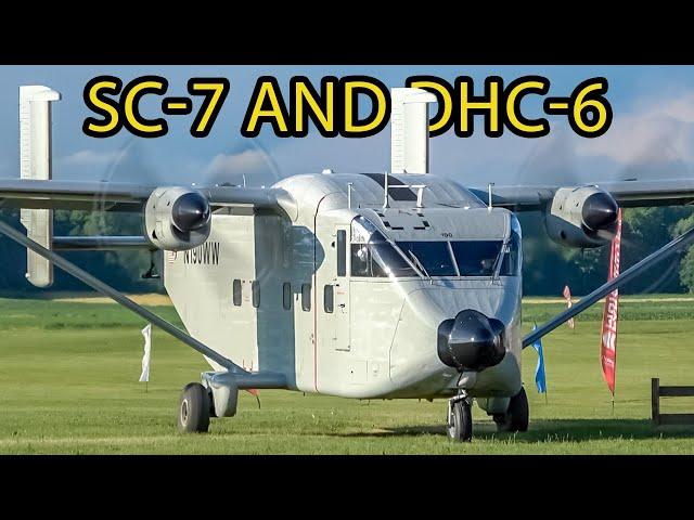 GRAVEL RUNWAY ACTION! Shorts SC-7 and Twin Otter at St. Esprit (CES2)