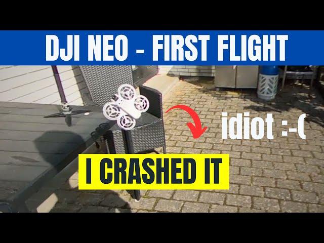 DJI Neo First Flight and I CRASHED IT 