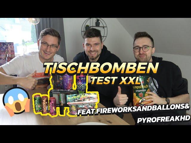 XXL TISCHBOMBEN TEST MIT @FireworksandBalloons & @PyroFreakHD 