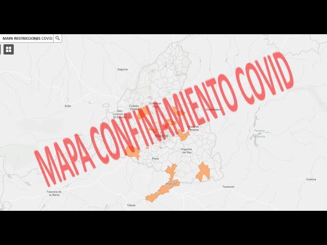 ⓘ Mapa de restricciones CONFINAMIENTO Madrid Comunidad