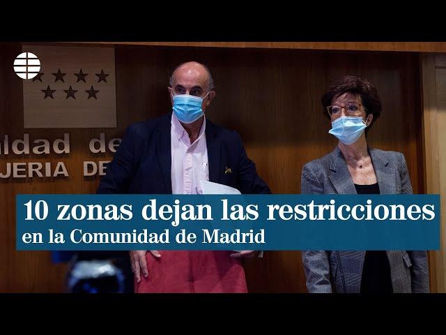 Madrid excluye a 10 zonas básicas de salud de las restricciones