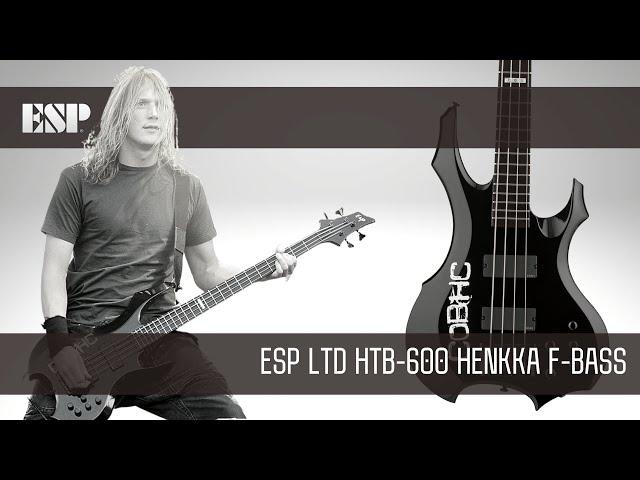ESP LTD HTB-600 HENKKA F-BASS BLACK. Henkka Blacksmith Signature