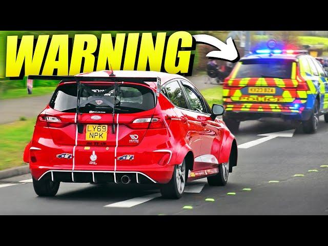 BROKEN Boy Racers vs. Police Arriving at a Car Show!