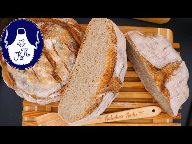 Brot ohne Hefe und ohne langes Kneten, selber backen / perfekt zum Einfrieren