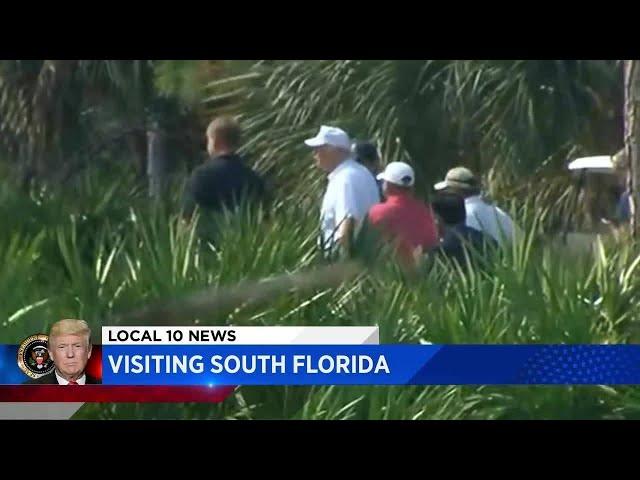 President Donald Trump plays golf with Japanese PM in Jupiter