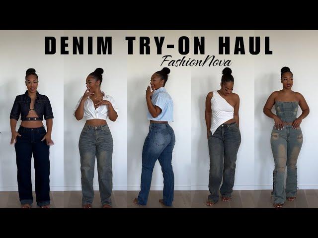 DENIM TRY-ON HAUL CURVY | FASHIONNOVA