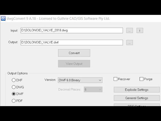 DWF to DWG conversion by dwgConvert [1080p HD]