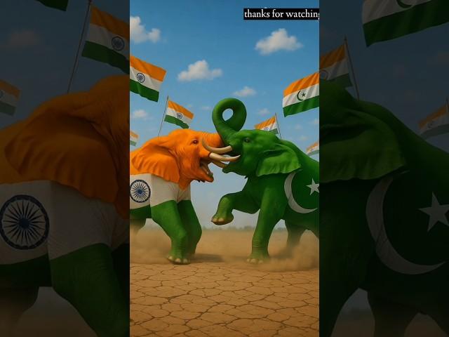 "India vs Pakistan | The Battle of the Elephants | Who's the Real No.1?"#aistory #elephant #viral