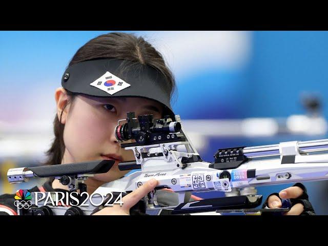 South Korea, China separated by ONE TENTH in women's air rifle final | Paris Olympics | NBC Sports