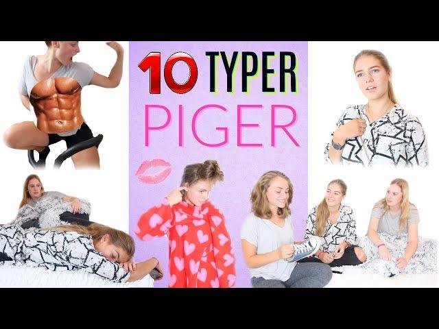 10 typer piger