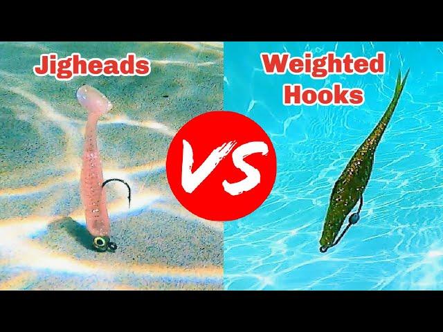 Jig Heads VS. Weighted Hooks (Underwater Footage & How To Tips)