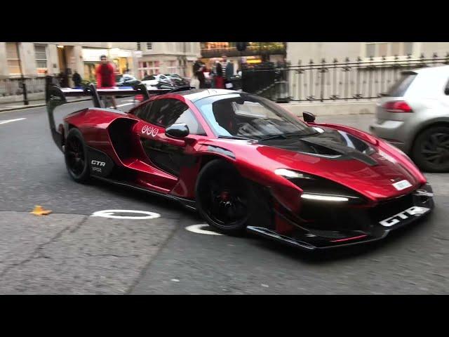 Red McLaren Senna GTR Sound & Gradual Acceleration On The Streets | Supercars In London 2021| SIL