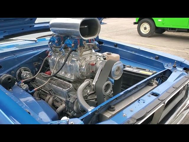 blower BDS 671 inside this blue machine mopar dodge dart 71 vintage audio crazy eugene