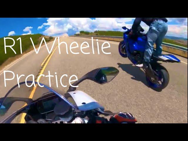 2020 Yamaha R1 Wheelie Practice