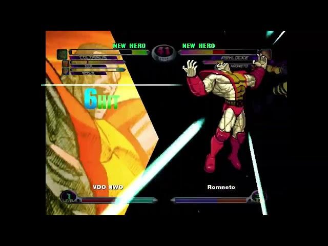 MvC2: VDO - Colossus + Rogue Kiss + Giant Swing DHC Ken 100% Combo .:6.3.23:.