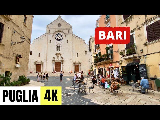 PUGLIA, ITALY  [4K] Bari — Walking Tour