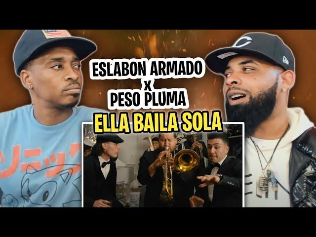 AMERICAN RAPPER REACTS TO -Ella Baila Sola - (Video Oficial) - Eslabon Armado y Peso Pluma -