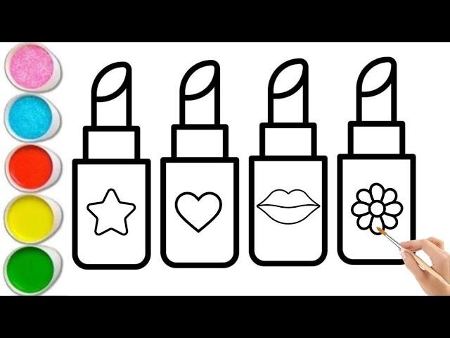 Lipsticks Drawing Tutorial for Kids | Easy Step-by-Step Guide