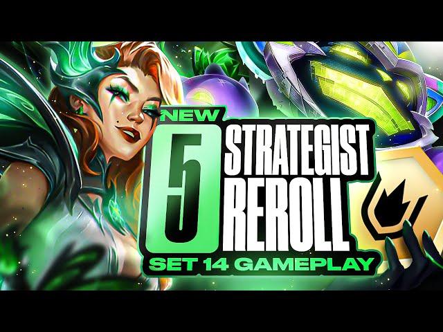 This New Set Strategist Reroll Comp Is Crazy! | TFT Set 14 Gameplay